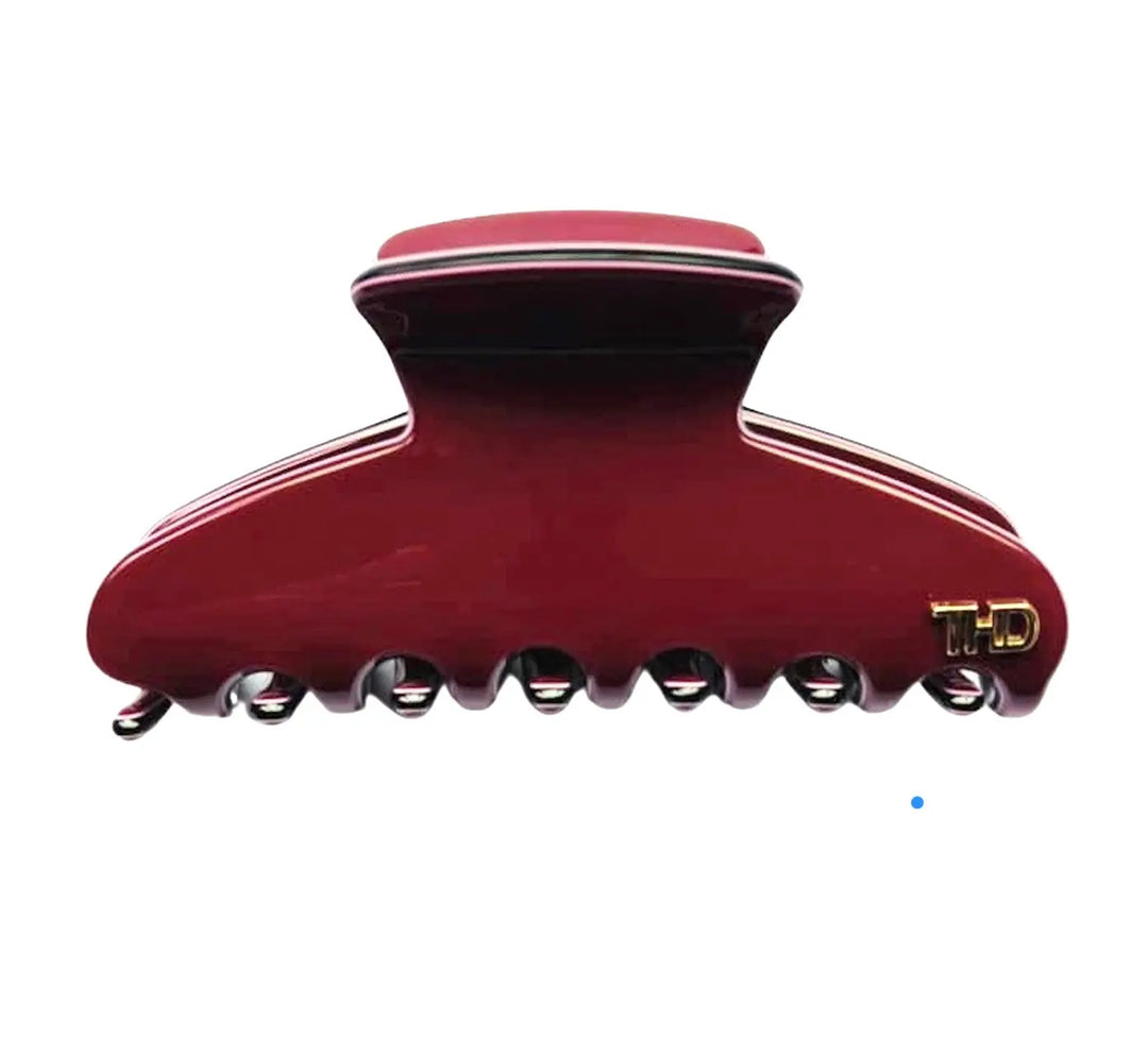 Acetate Medium Claw in Wine Red