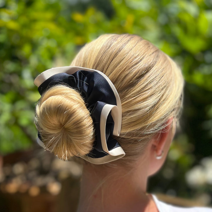 Scrunchie- Navy with White trim