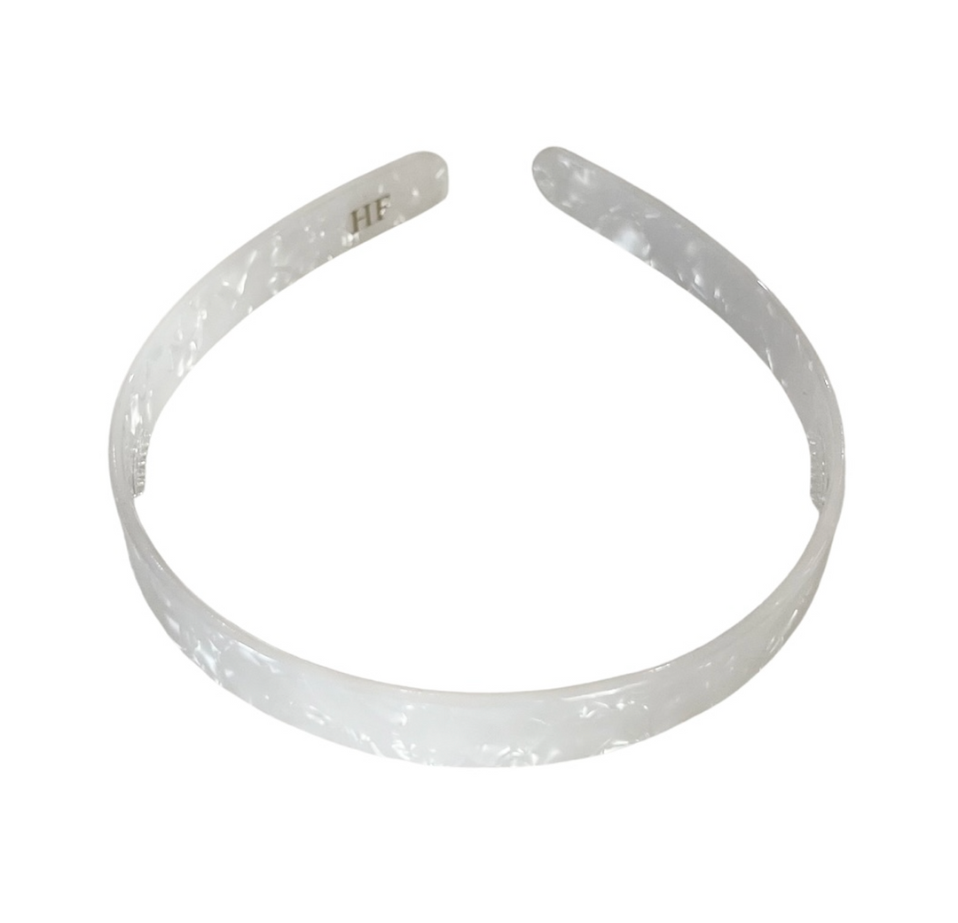 Acetate Headband - White Pearl