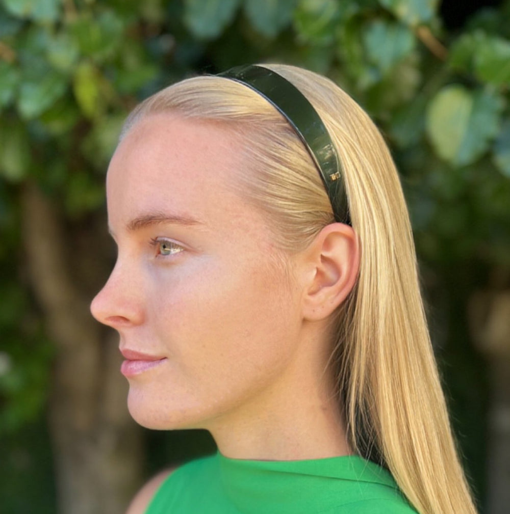WS Acetate Headband -2.5cm Wide -Bistro Green
