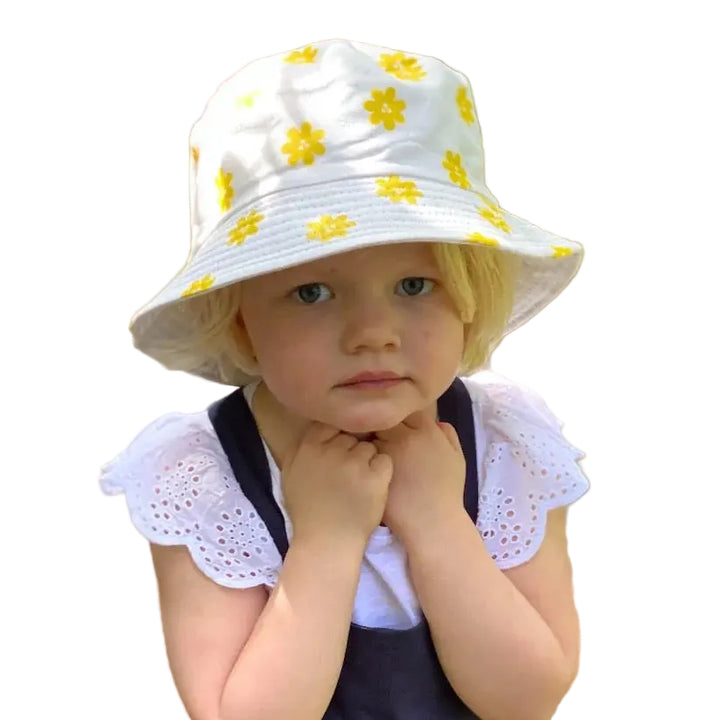 WS - Bucket Hat Reversible - Daisy - White Daisy/White - Image 1
