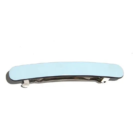 Pastel Blue with black edge acetate barrette- large 9cm