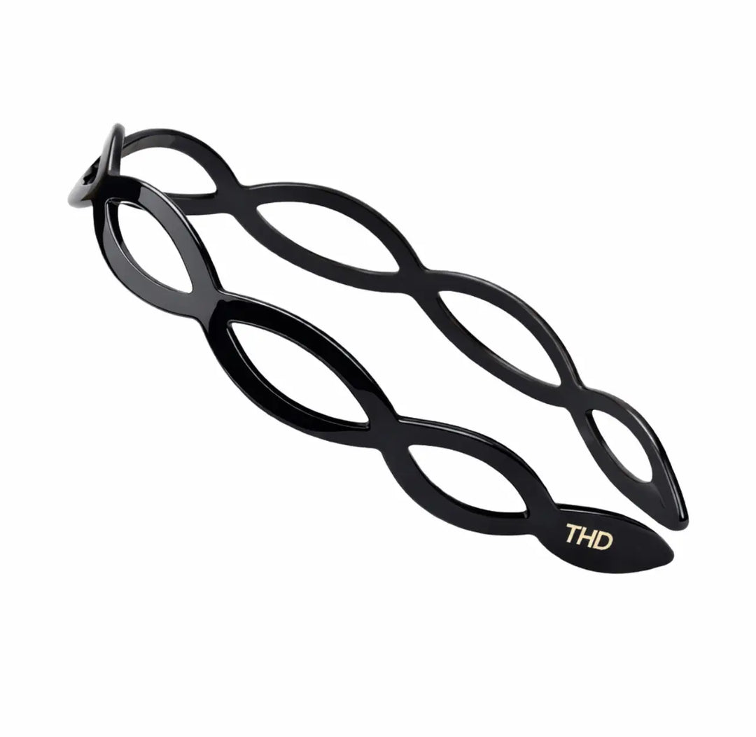 Acetate Ellipse Headband - Black