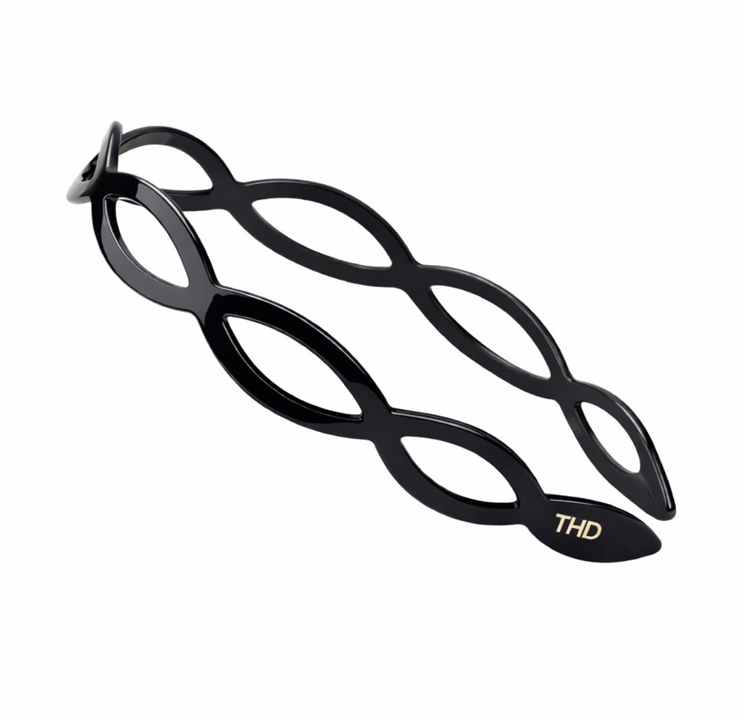 WS Acetate Ellipse Headband - Black