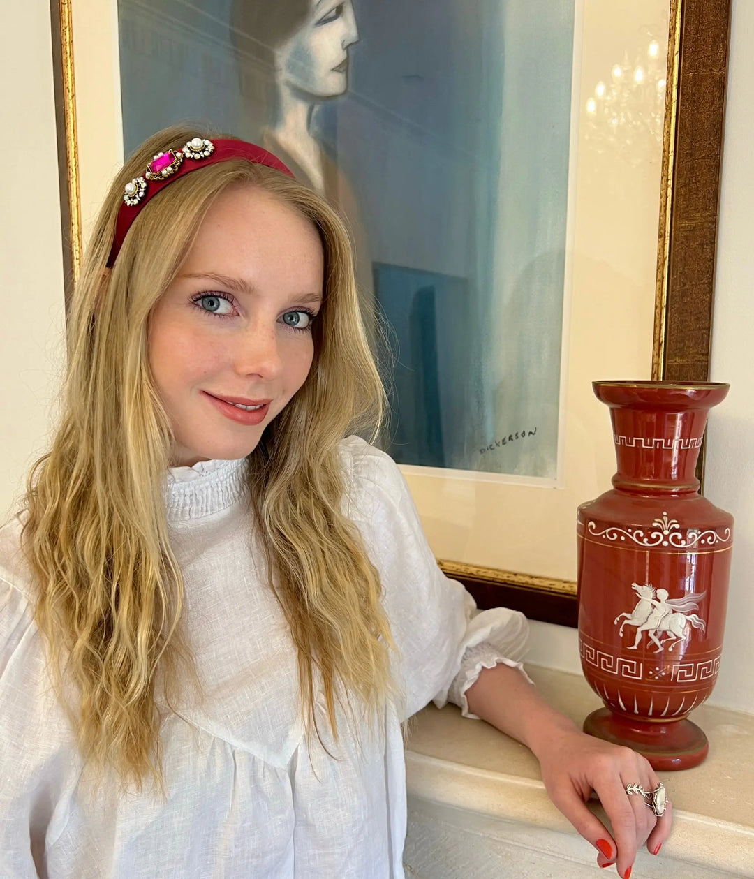 WS Headband Bling - Red Charleston