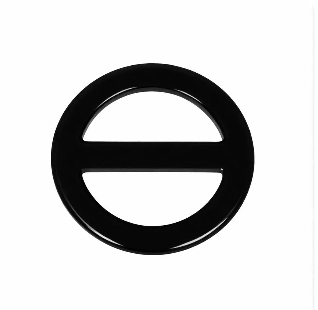 Acetate Scarf Ring -  Black