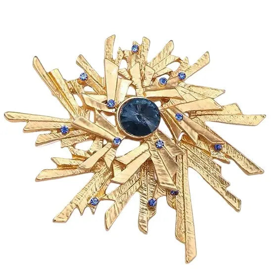 Aurelia Starburst Brooch Blue