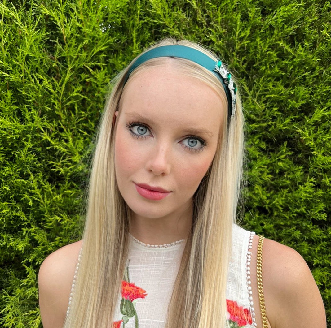 Headband Bling - Emerald Envy