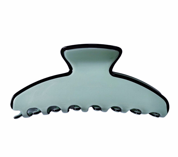 WS Premium extra large hair claw in Green Ash with black edging 754523535500