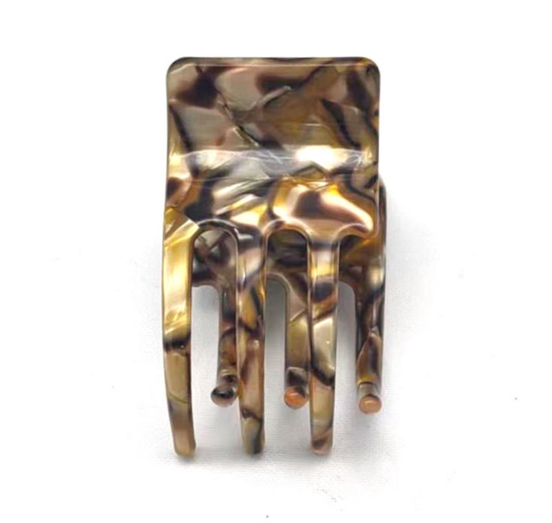 WS Premium Acetate Square Claw - Gold Marble 757953171249