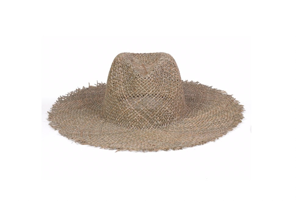 100% Seagrass Fedora Fraye Brim