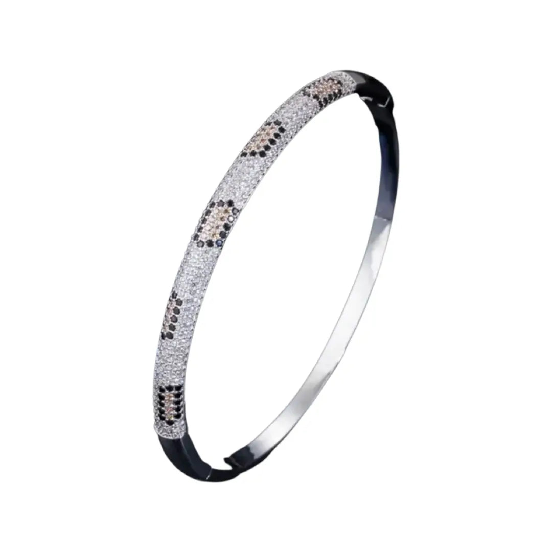 Luciana Silver Animal Pave Clasp bracelet