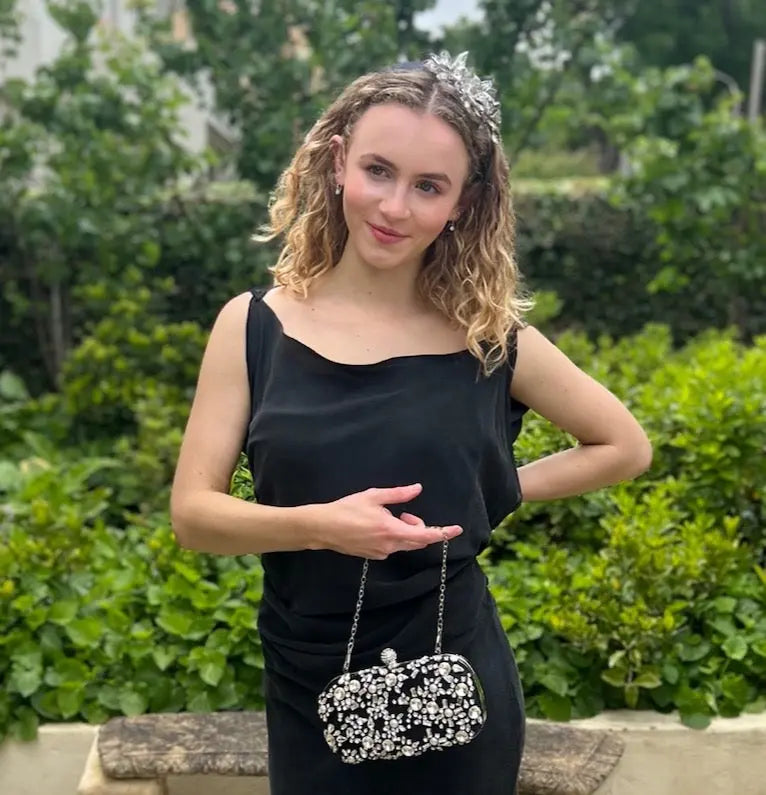 Eliza clutch Bag in Black