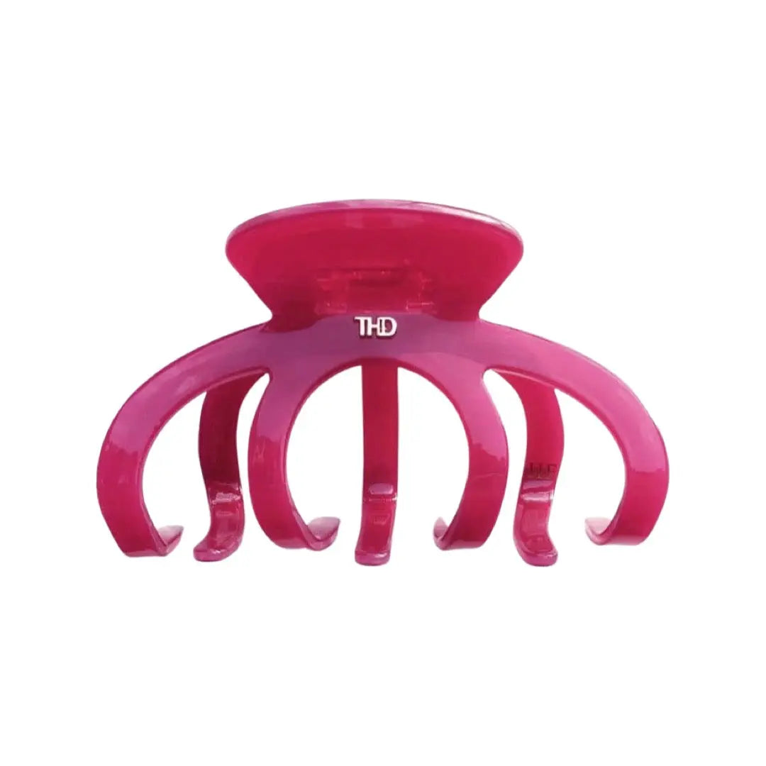 Octopus Acetate Hair Claw in Viva Magenta