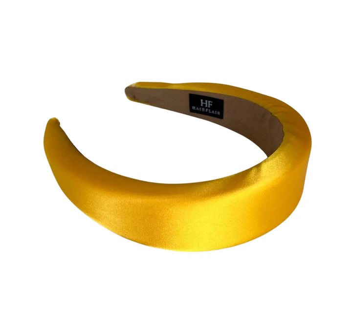 Satin Padded Headband -yellow