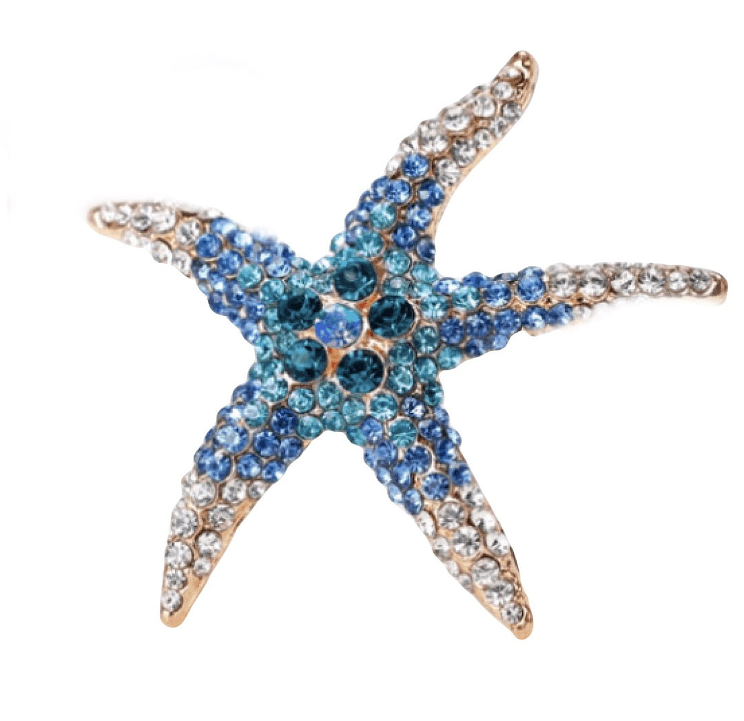 WS - Brooch Starfish Blue 744109225383