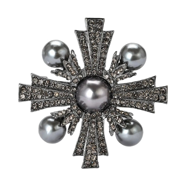 Brooch - Victoria Cross Grey Pearl