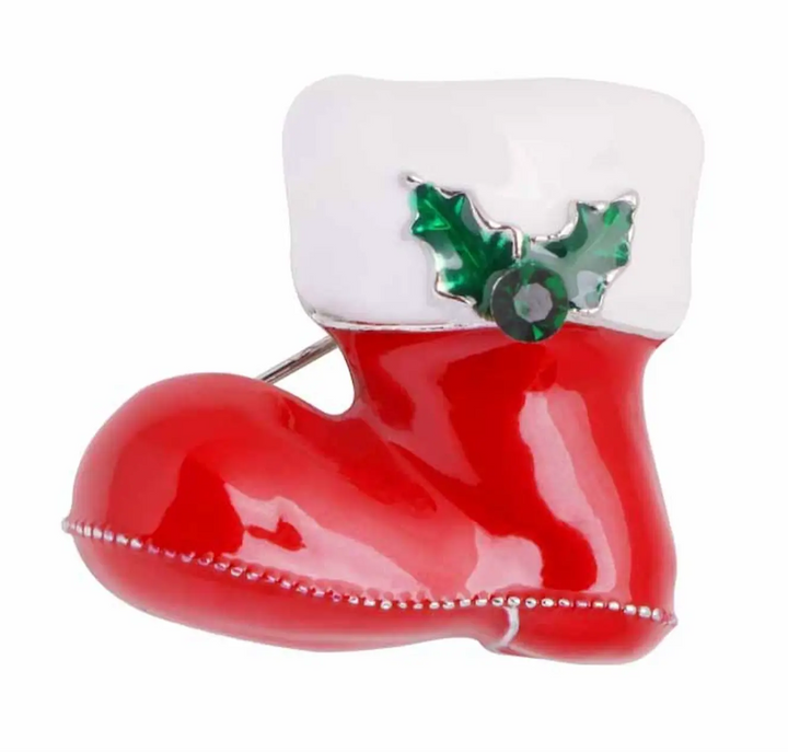 Brooch - Xmas Boot - Hero