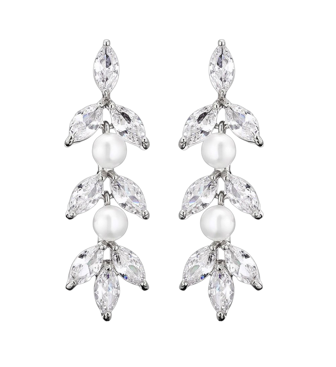 WS Fern Crystal Earrings