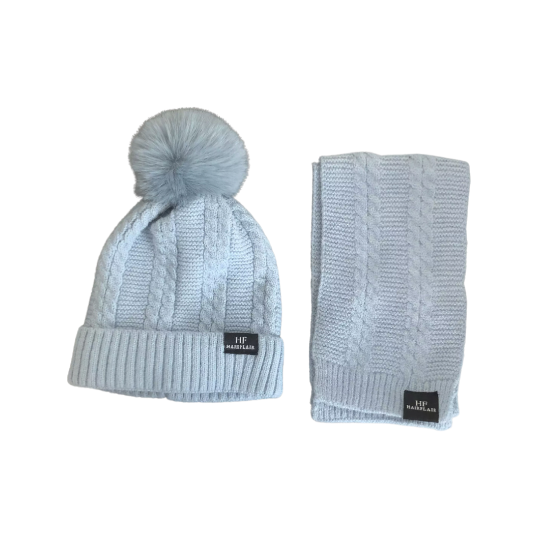 KIDS Beanie & Scarf - Blue - 1-4yr Tania Hird Designs