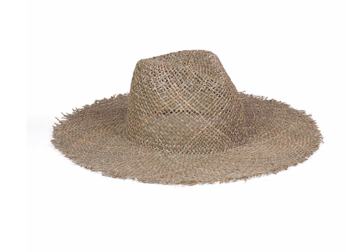 100% Seagrass Fedora Fraye Brim