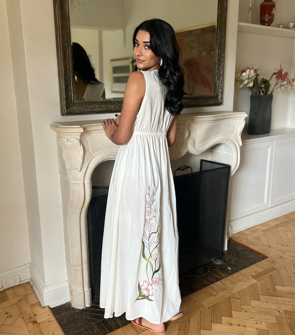 Elise Embroidered Cotton Dress