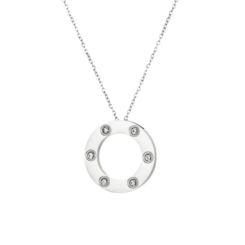 Octavia zirconia Silver necklace
