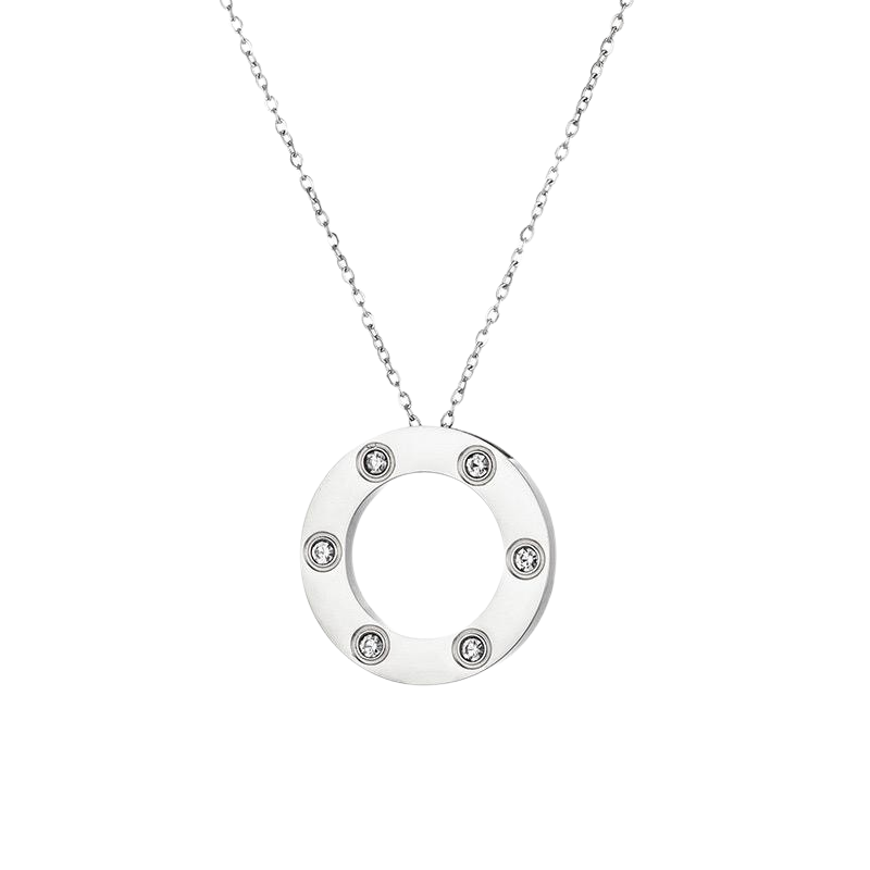 Octavia zirconia Silver necklace