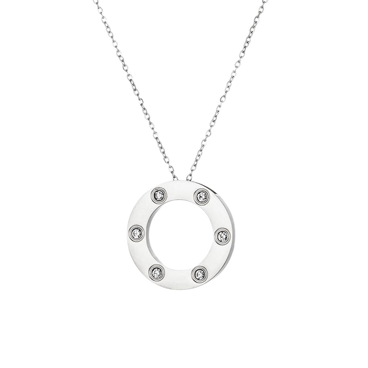 Octavia zirconia Silver necklace