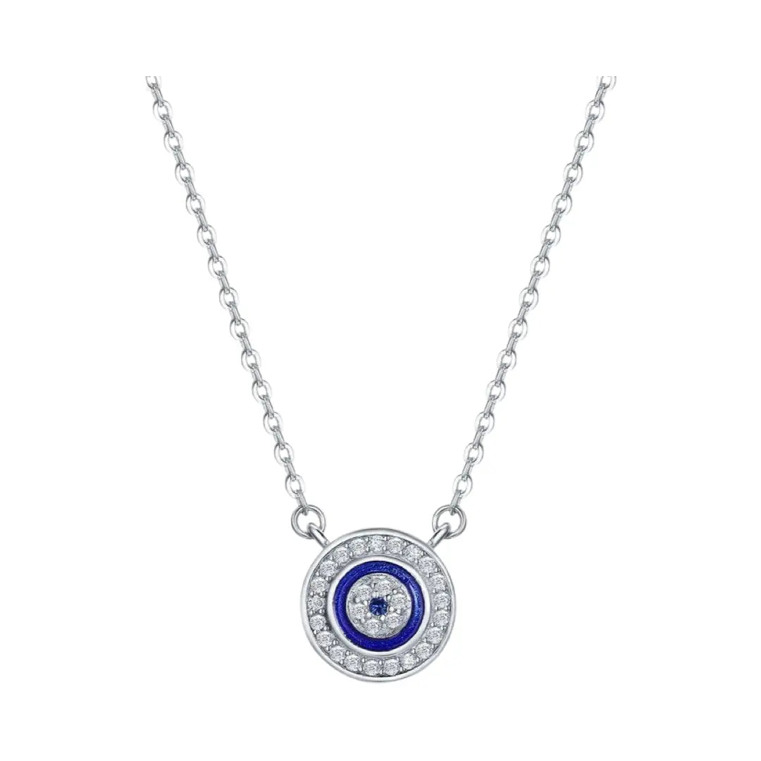 Evil Eye Sterling Silver Zirconia Necklace