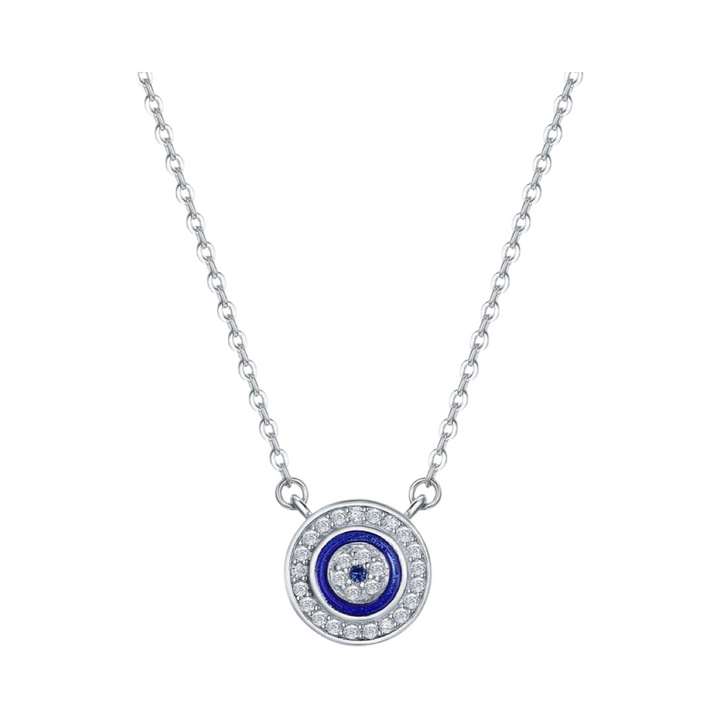 Evil Eye Sterling Silver Zirconia Earrings