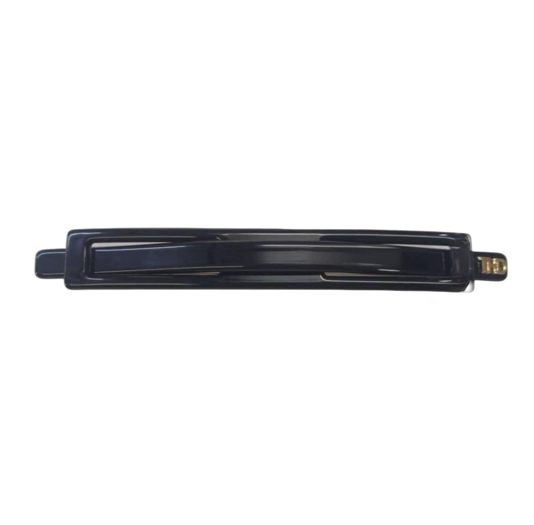 Linear Acetate Barrette -  Black