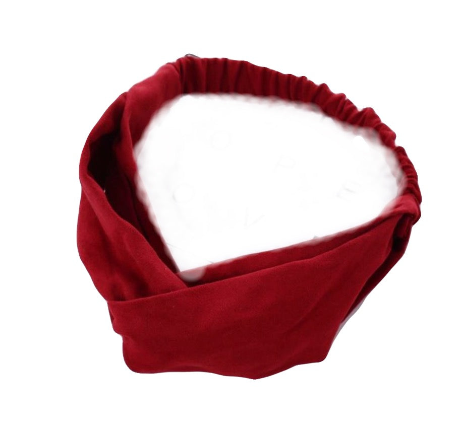 WS - Twist Elastic Headband in Wine 746935191405