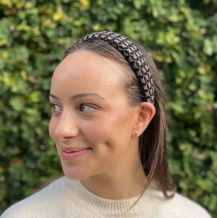 Plaid Padded Alice - Black Gold