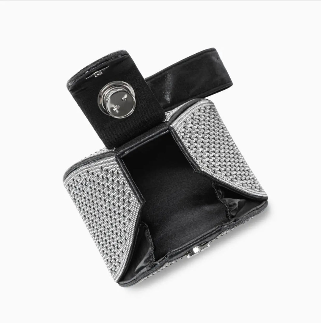 Pyramid Clutch Bag in Black