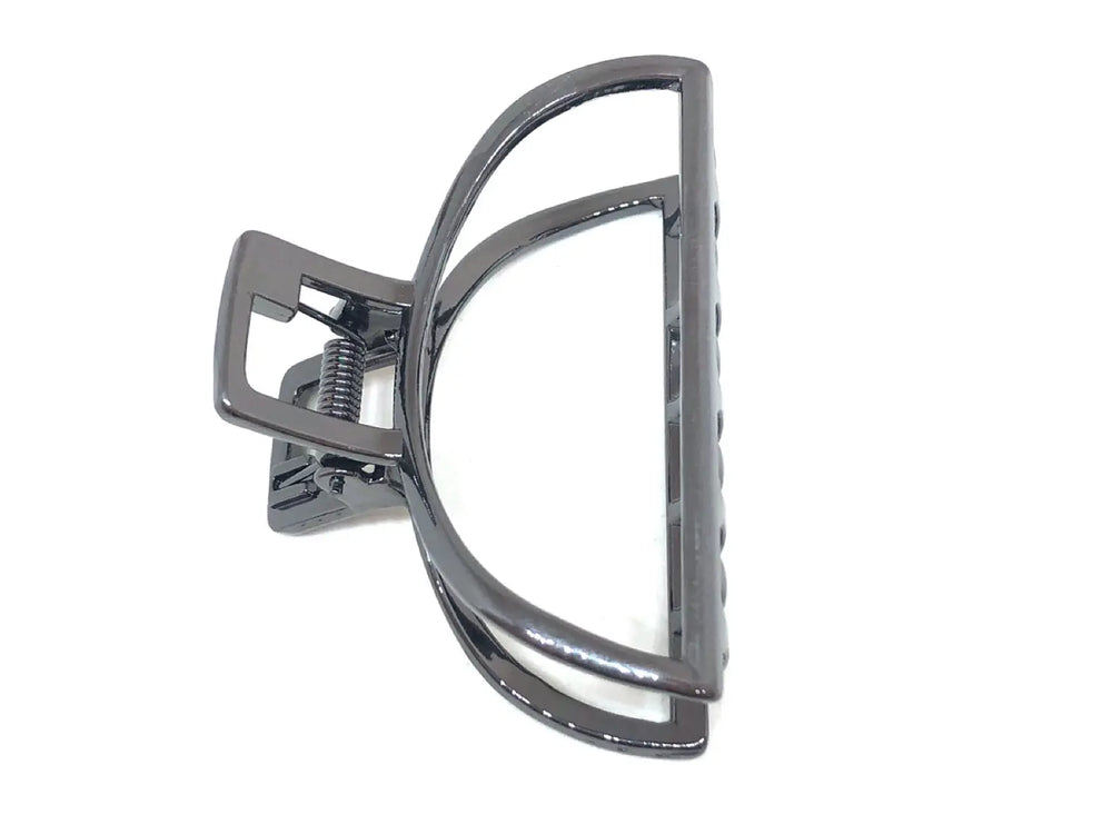 WS Large - Open Shape Metal Hair Claw - Hermatite - Hero