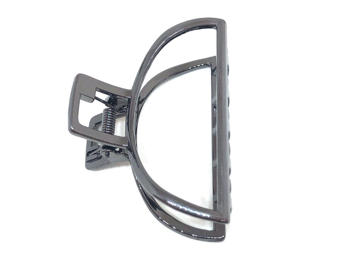 Large Hair Claw Clip Open Shape in Hermatite