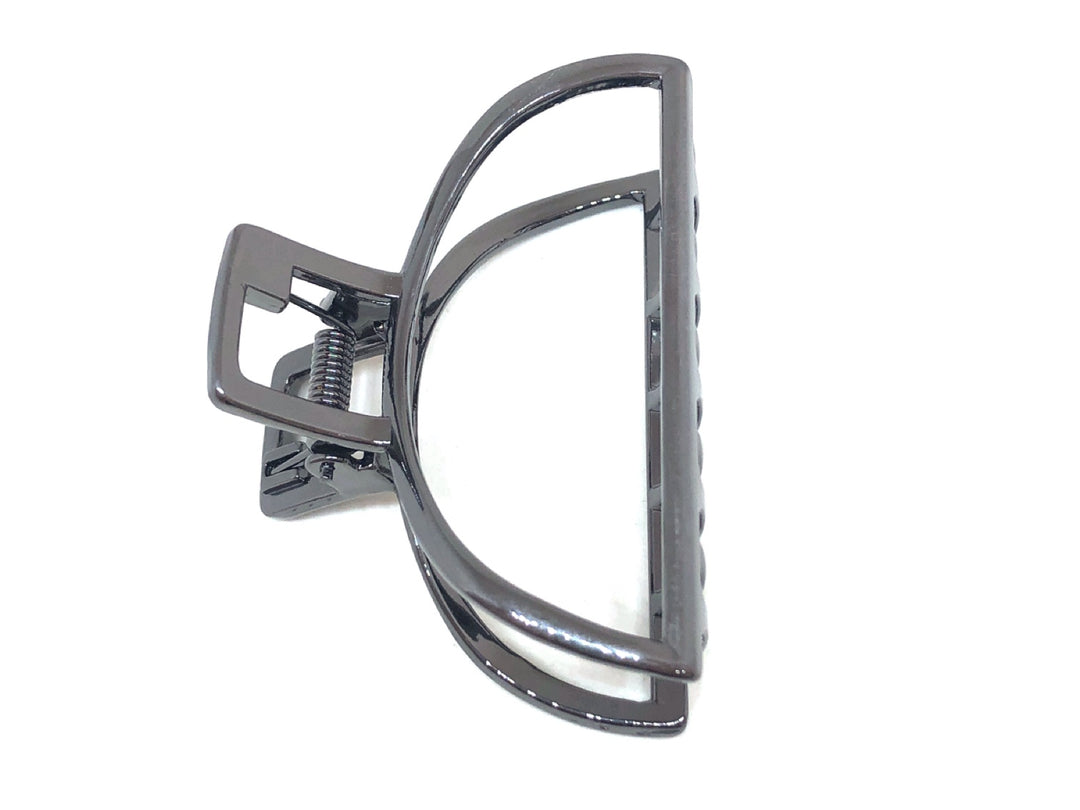 WS - Large Hair Claw Clip Open Shape in Hermatite 787099021207