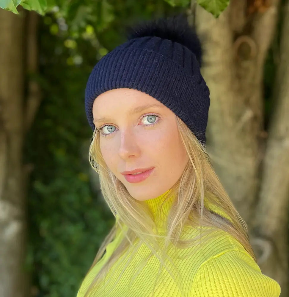 Beanie - CashmereBlend - Navy