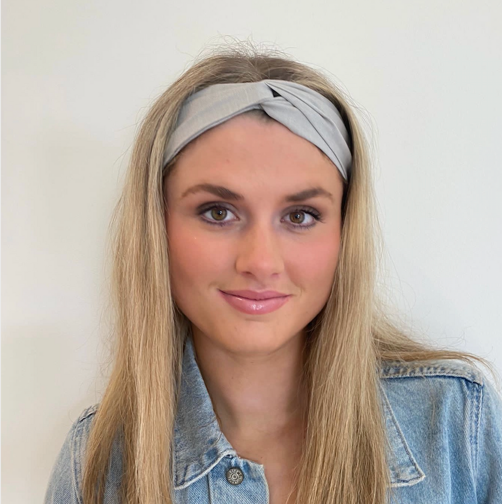WS - Headband - 100% Linen Elastic -French Grey