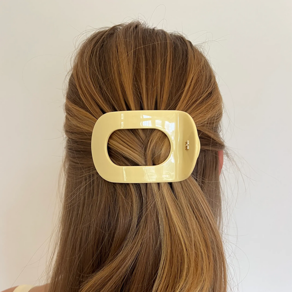 Acetate Flat Hair Claw in yellow