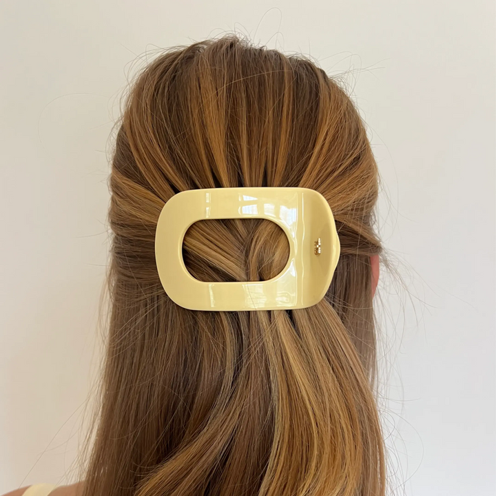 Acetate Flat Hair Claw in yellow