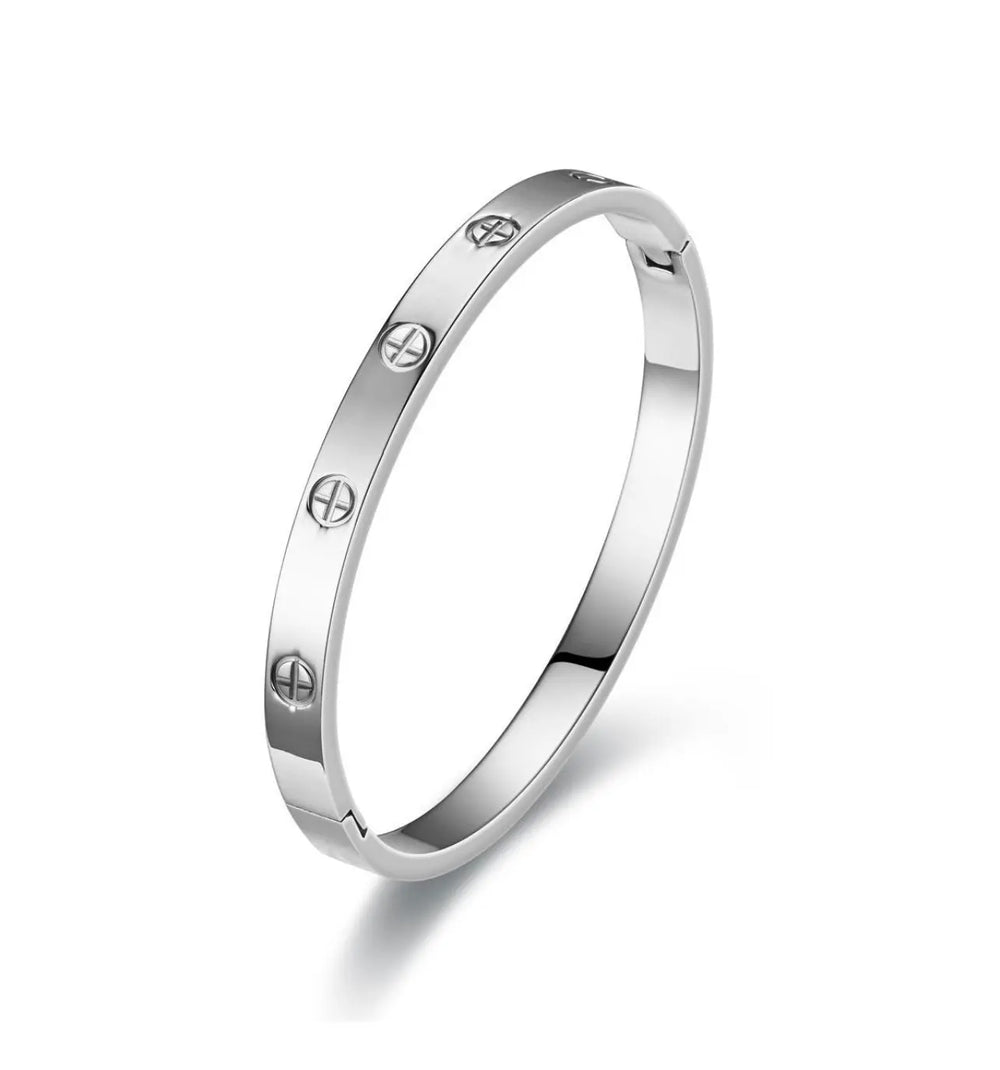 WS Bangle Octavia Crosses Bracelet - Silver