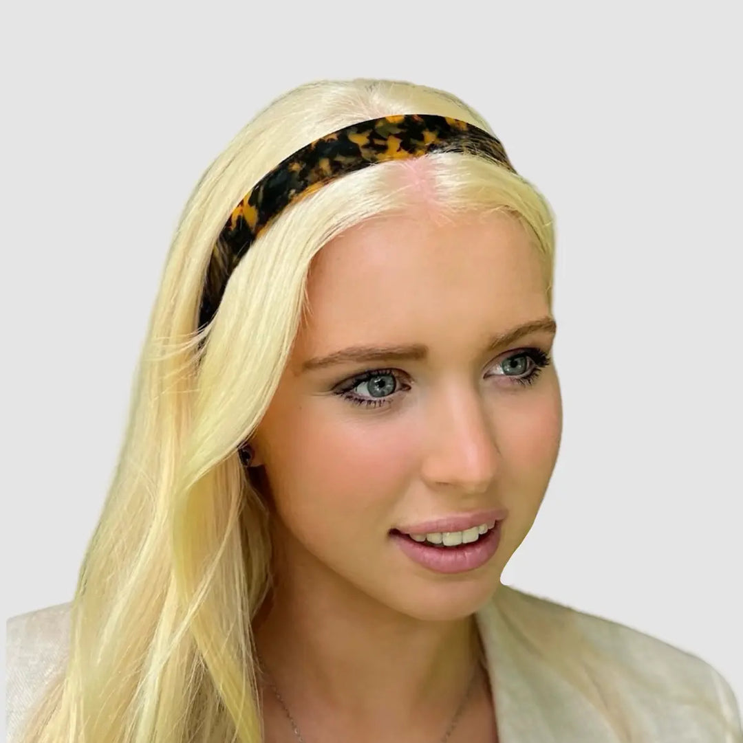 WS Cellulose Acetate Headband 2.5cm Tortoise - Gaia Tortoise - Image 1
