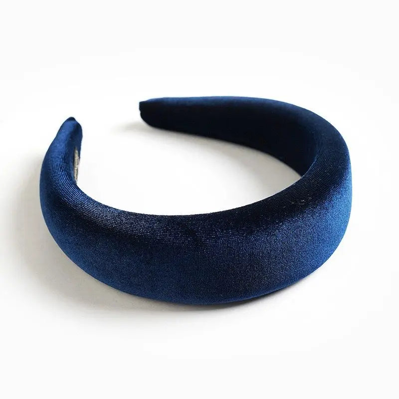 WS Padded Velvet Headband - blue