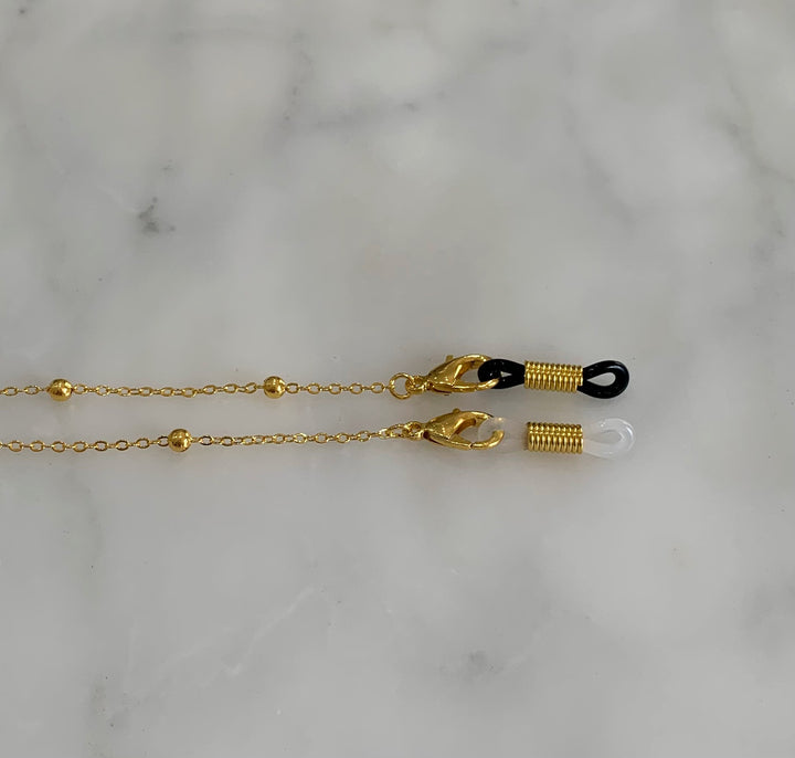 Glasses / Sunglasses/Mask  Chain metal - gold