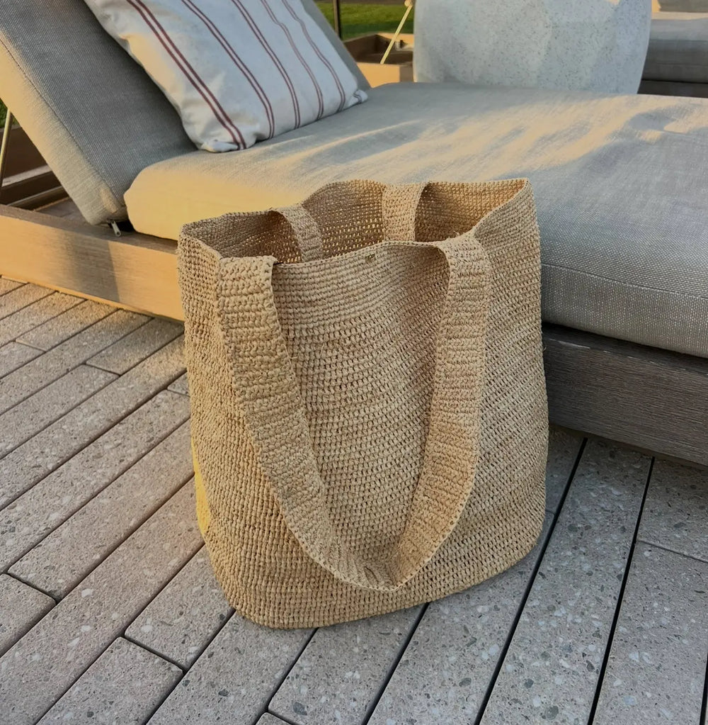 Mila Raffia Oversized Bag Natural