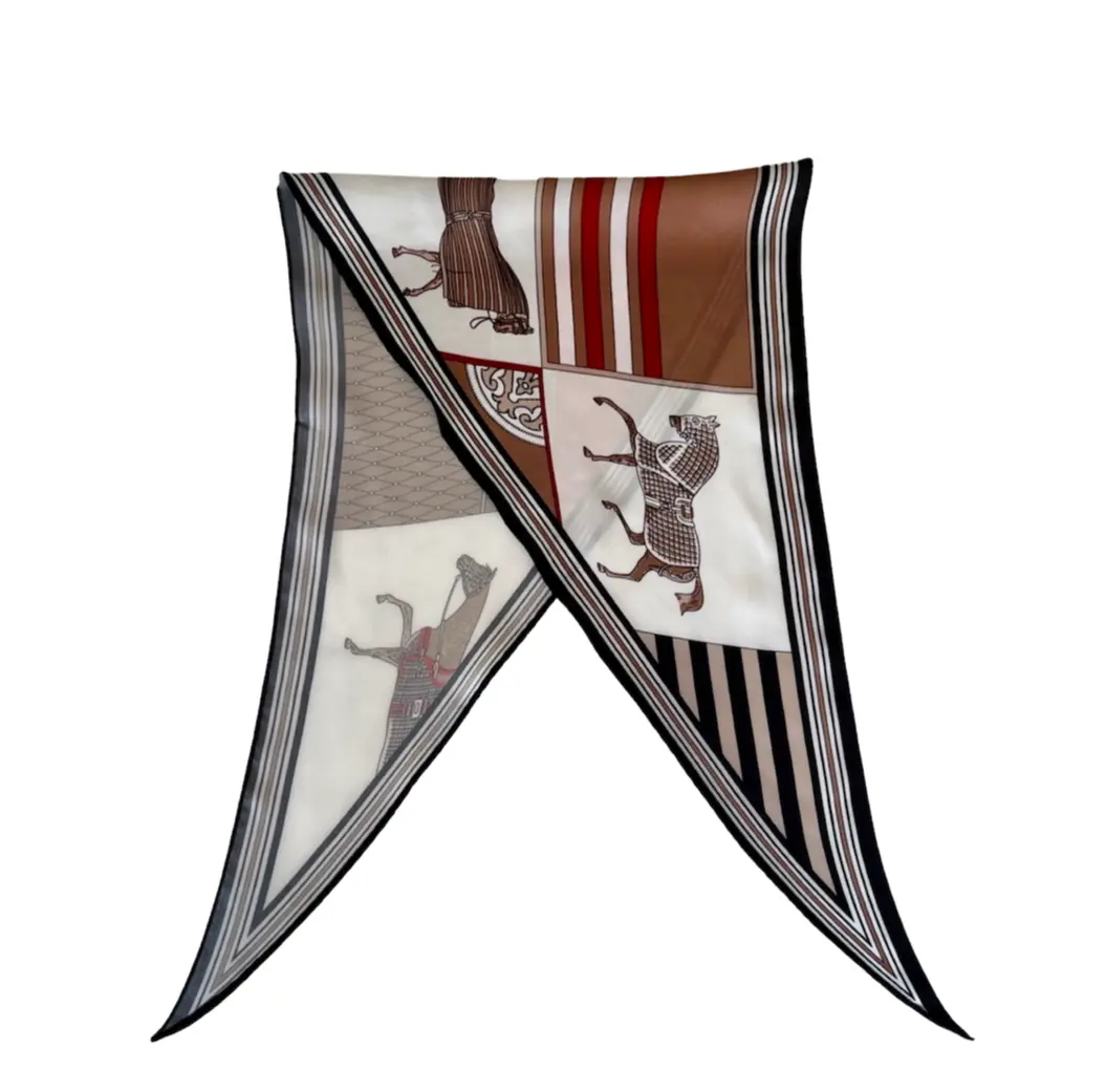 Neckscarf / HairScarf  - Polo - Copper/Navy/Red