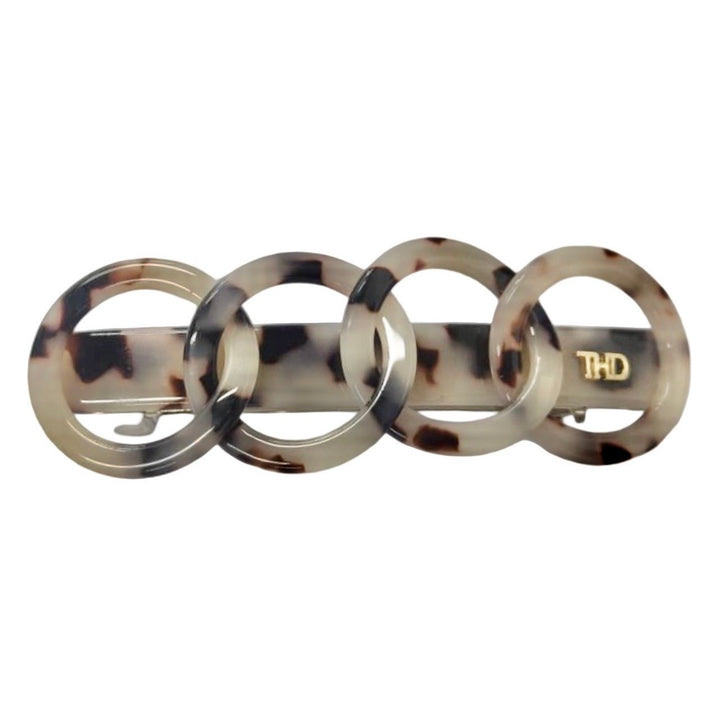 WS Acetate Rings Barette Tortoise - Light Tortoise - Hero