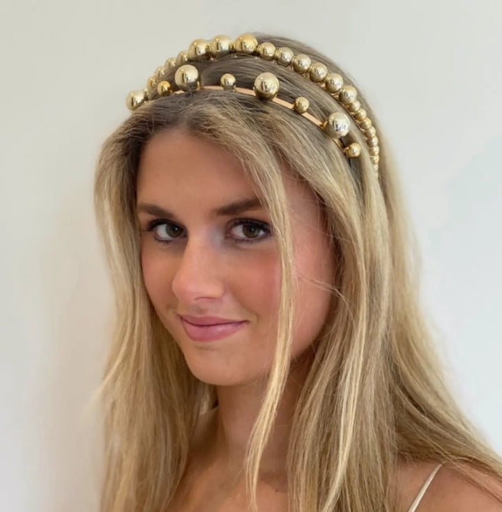 Gold Pearl Headband